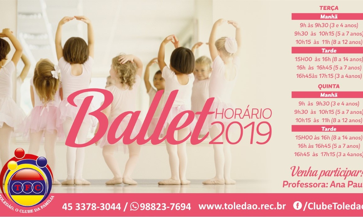 Horários das Aulas de Ballet