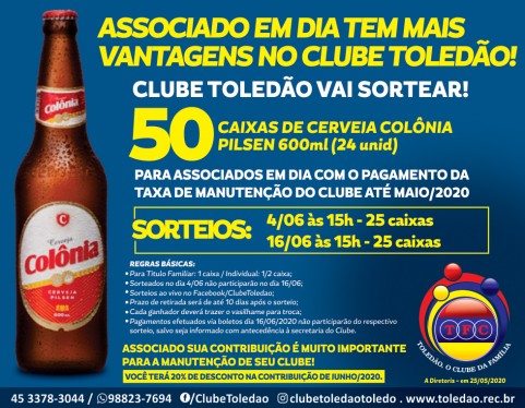 Mais sorteios para nossos associados…